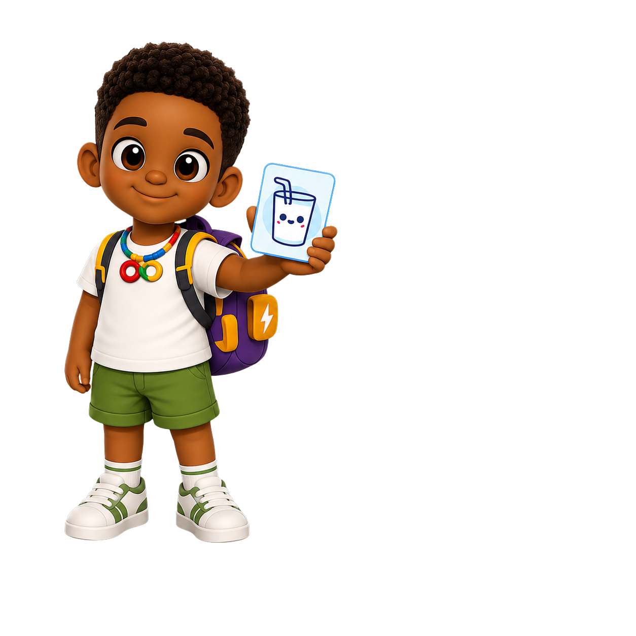 Kaleb, criança usuária do Mabuu