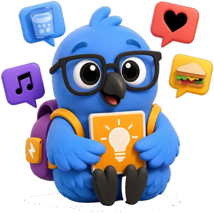 Mascote arara-azul do Mabuu